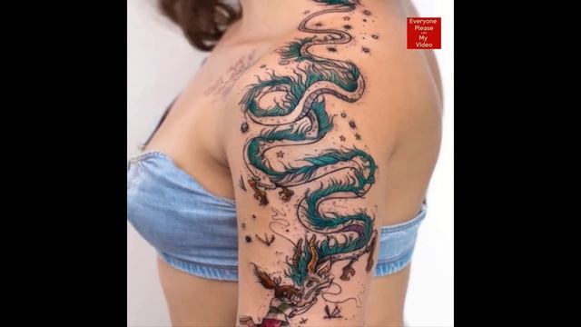 Awesome Dragon Tattoo For Girls | Tattoo Ideas For Women | Feminine Tattoos | Dragon Tattoo Design смотреть онлайн