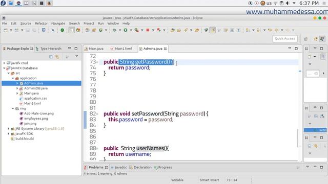 6 JAVA FX and MySQL employee project смотреть онлайн