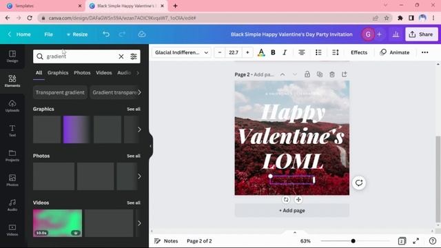 Design a beautiful valentine's post using Canva смотреть онлайн