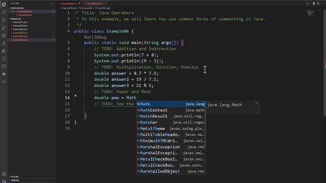 Java Practice Examples - Module 1-6 Basic Math Operations and Functions смотреть онлайн