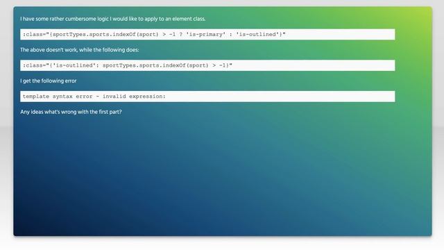 Class Binding ternary operator смотреть онлайн