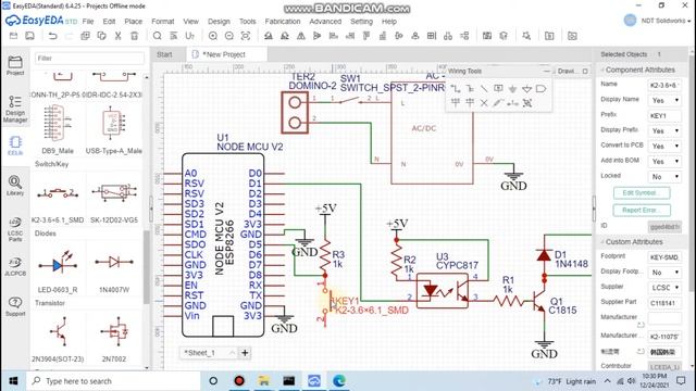 Easy EDa quick tutorial/ iot Esp 8266 NodeMcu relay смотреть онлайн
