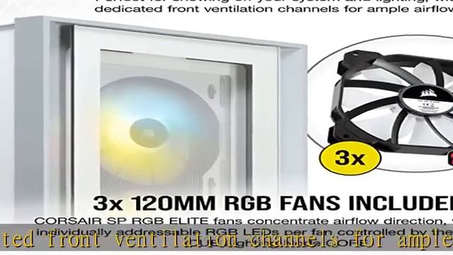 Corsair iCUE 4000X RGB Mid-Tower ATX PC Case - White (CC-9011205-WW) смотреть онлайн