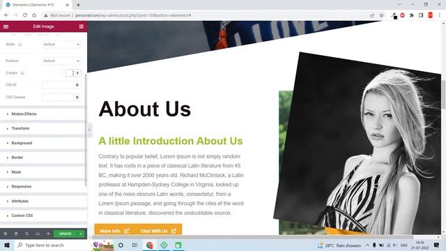 Z-Index Trick to bring the overlapped images to the front (Wordpress & Elementor) смотреть онлайн
