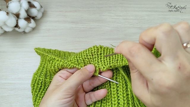 ЗАКРЫТИЕ РЕЗИНКИ 1х1 ИГЛОЙ ► Уроки вязания ► Спицами смотреть онлайн