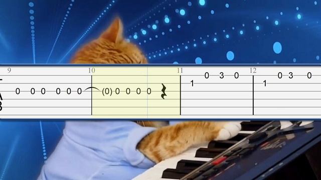 Keyboard Cat (MEME SONG) Guitar Tab Tutorial смотреть онлайн