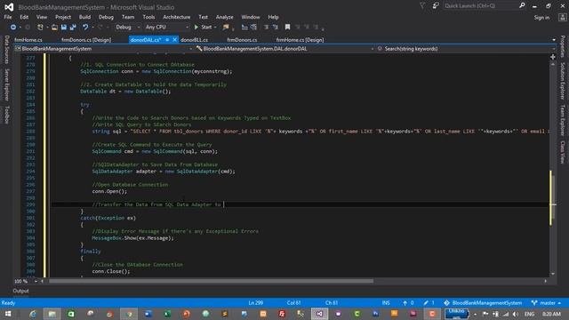 16. Create Blood Bank Management System in C# (Adding Search Functionality in Donor Module) смотреть онлайн