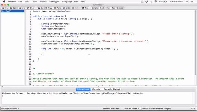 4.5. Letter Counter - Java смотреть онлайн