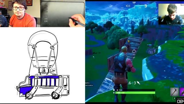 АВТОБУС из FORTNITE рисуем на планшете смотреть онлайн