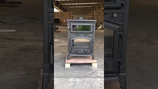 Hot Sale Wood Burning Cast Iron Stove with Oven Wood Stove смотреть онлайн