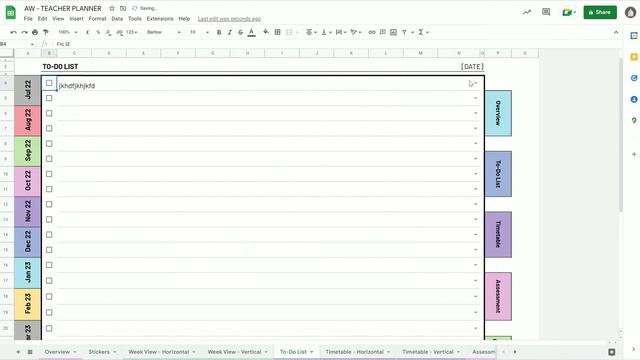 Google Sheets Editable Digital Teacher Planner - A quick introduction смотреть онлайн