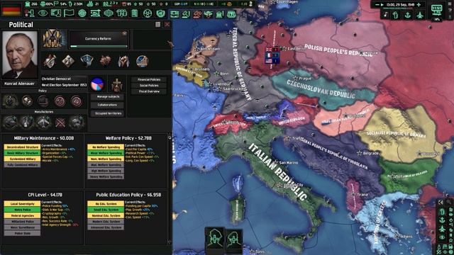 Hearts of Iron 4 - Cold War Iron Curtain: Reich Aleman #1 "El Ascenso de la CDU" смотреть онлайн