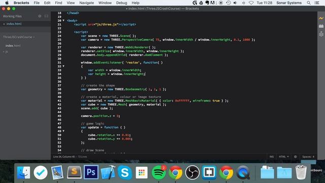 Three.js Tutorial 3 - Update Viewport On Resize смотреть онлайн