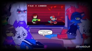 Undertale React to CHARA VS BF Knife Fight|Misoon_Kun|