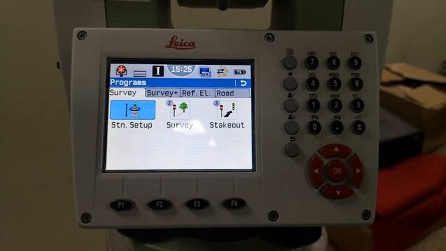 The Intersection Point is calculated between 4 selected points using Leica TS09 Plus in English смотреть онлайн