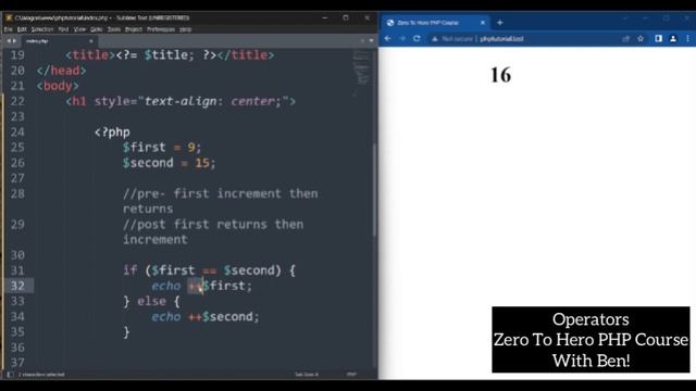 Operators In PHP (Series #9)
