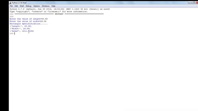 RECTANGLE OF AREA & PERIMETER IN PYTHON смотреть онлайн