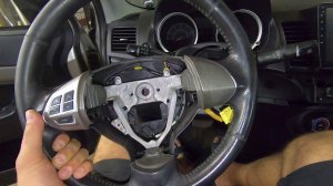 Снятие руля Mitsubishi Lancer X