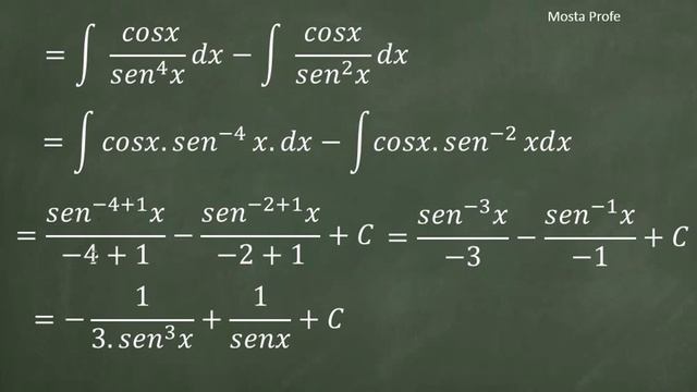 Integral de cos^3 x entre sen^4 x dx integrales funciones trigonometricas 2 métodos diferentes смотреть онлайн