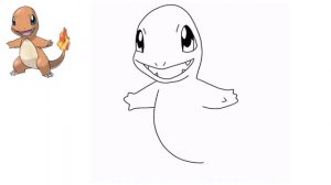 Как легко нарисовать покемона Чармандера! #004 | Поколение 1