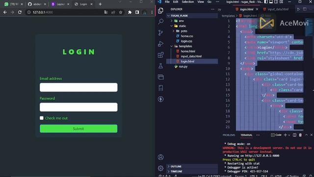 Tutorial membuat website dengan menggunakan micro Framework Flask (Python) смотреть онлайн