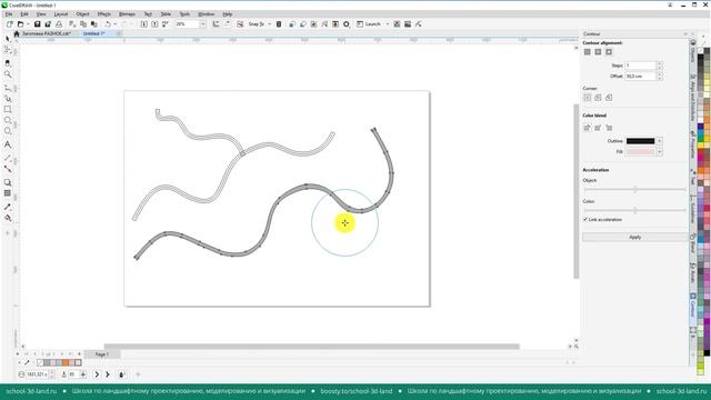 Как рисовать дорожки в программе CorelDraw смотреть онлайн