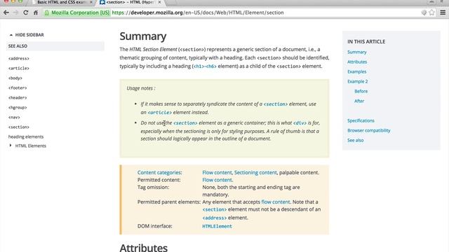 34. How the HTML section tag works смотреть онлайн