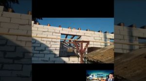 деревянное перекрытие первого этажа двух этажного дома из газобетона . Доска 50на200мм