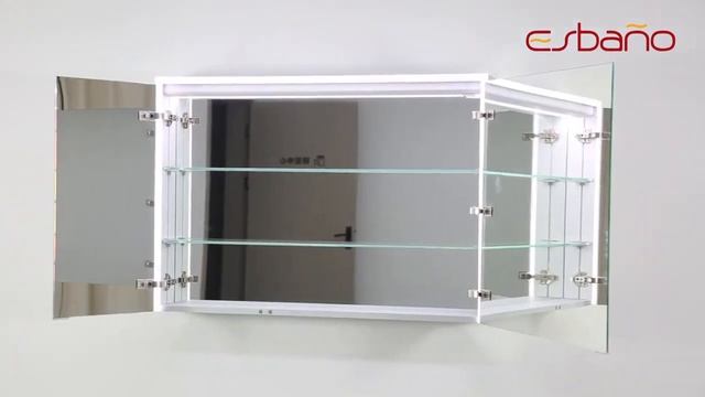 Зеркальный шкаф Esbano 100 ESMI5010NS с подсветкой с инфракрасным выключателем смотреть онлайн