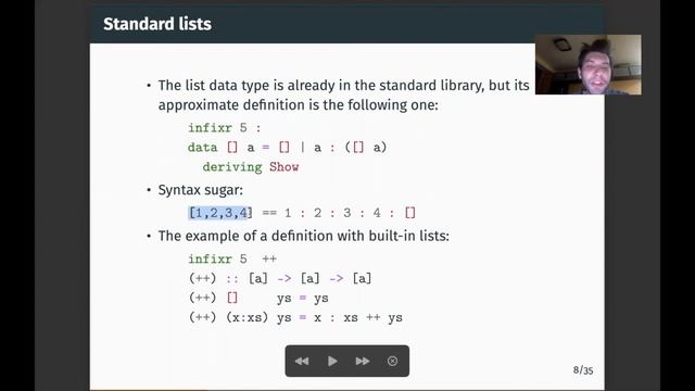 Д. Рогозин - Функциональное программирование, семинар 4 смотреть онлайн