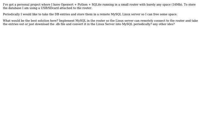 OpenWRT + SQLite смотреть онлайн