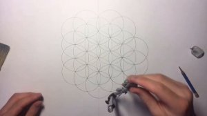 Построение Цветок жизни ( сакральная геометрия ) . Draw a flower of Life ( Sacred geometry )