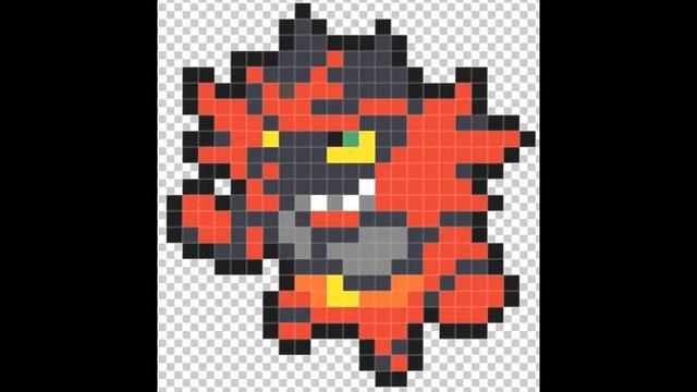 Minecraft Pixel Art - How To Build Incineroar Mini Sprite смотреть онлайн