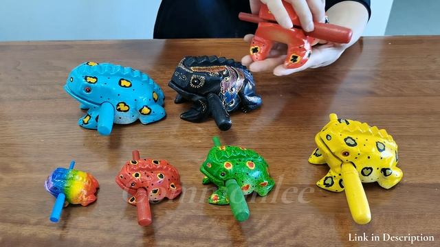 Wooden Frog Unboxing and Review 2021 - Colorful Rasp Musical Instrument смотреть онлайн