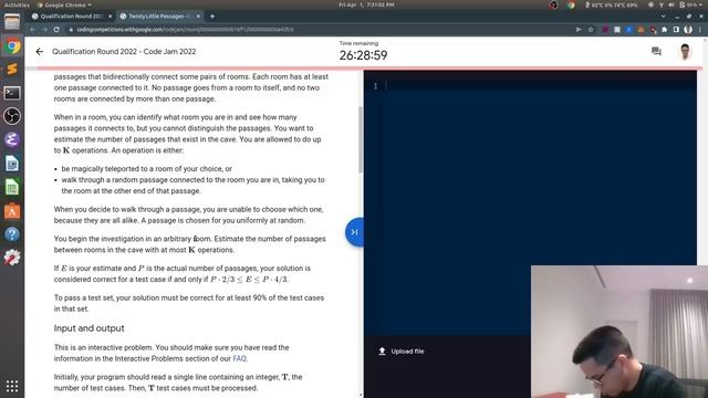 Top 4 in Google Code Jam Qual Round 2022! смотреть онлайн