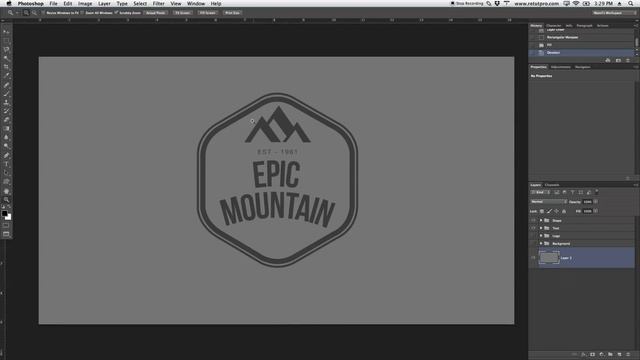 How To Design An Epic Hipster Mountain Logo In Photoshop смотреть онлайн