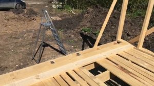 Каркасный дом 6 на 9. Стены. Проемы под панорамные окна, двери. Укосины.