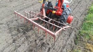 Мотоблок МТЗ Беларусь с самодельной бороной  (MTZ Belarus)