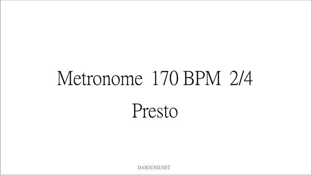 Metronome 170 BPM 2/4 Presto смотреть онлайн