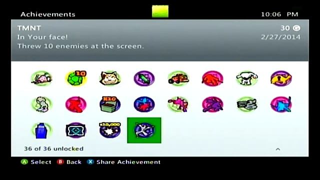 All achievements collected for Nickelodeon's TMNT (XBOX 360) смотреть онлайн