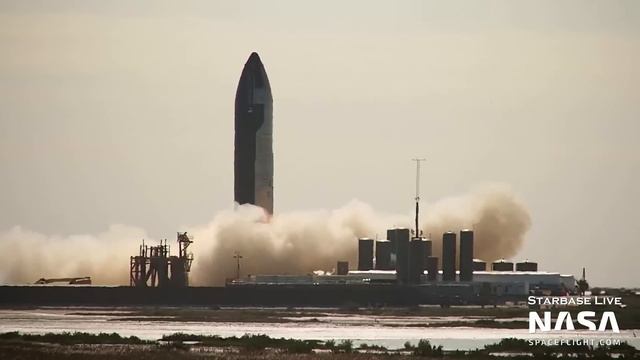 Starship 24 Single Engine Static Fire | SpaceX Boca Chica смотреть онлайн