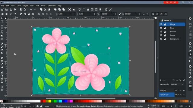 Merge Layers in Inkscape - Cutting and Pasting in Place смотреть онлайн