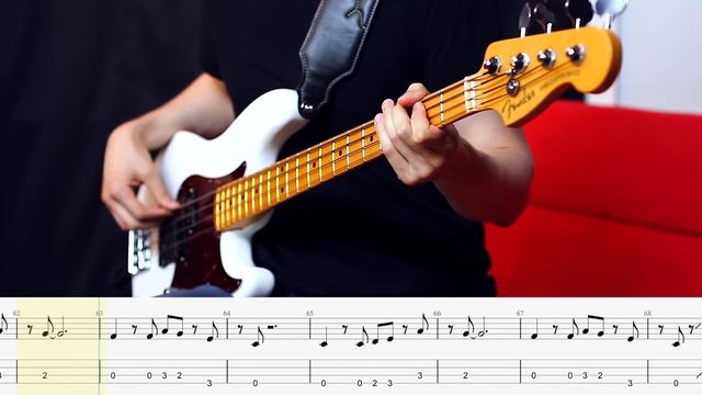 Gorillaz - Feel Good Inc.  BASS COVER  Play-Along Tabs
