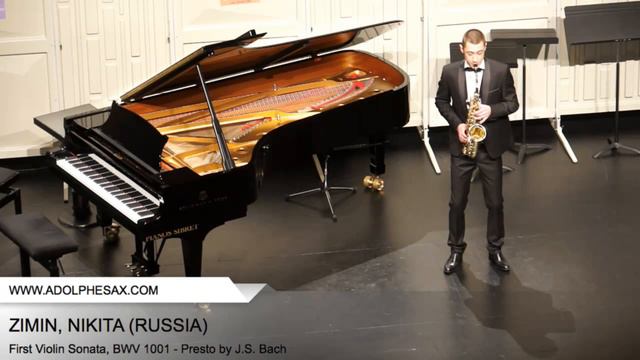 Dinant 2014 - ZIMIN Nikita (First Violin Sonata, BWV 1001 - Presto by J.S. Bach) смотреть онлайн