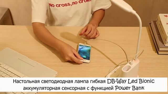 Настольная светодиодная лампа DB-Way Led Bionic аккумуляторная сенсорная с функцией Power Bank смотреть онлайн