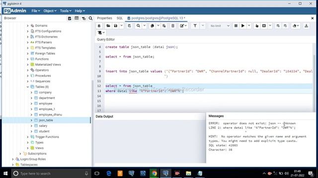 How to filter/select json data. How to use json column in where clause. #postgresql #sql смотреть онлайн