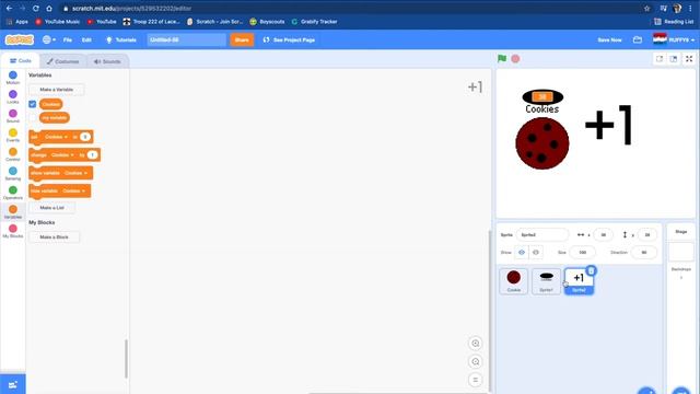 How to Make a Cookie Clicker Game on Scratch I Part 1 смотреть онлайн