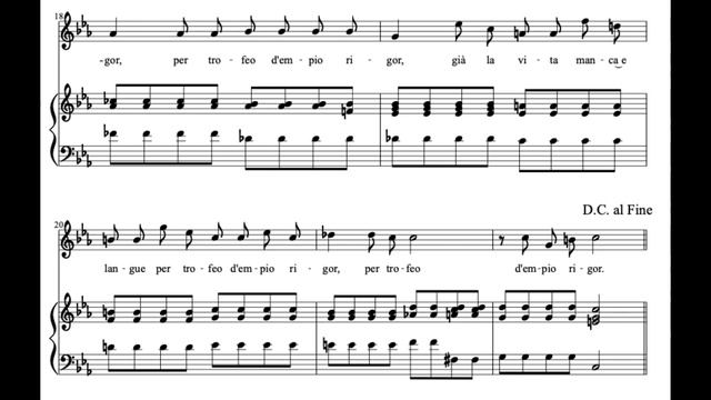 Verso già l'alma col sangue (Acis and Galatea - G.F. Händel) Score Animation смотреть онлайн