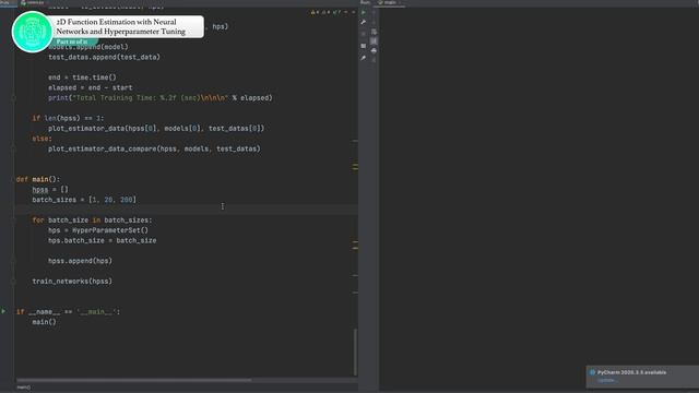 Function Estimation with Neural Networks and Hyperparameter Tuning - Batch Size смотреть онлайн