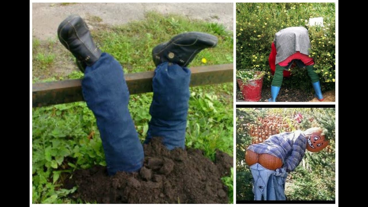 Самые креативные идеи чучела в ваш огород! Пугало огородное своими руками. смотреть онлайн